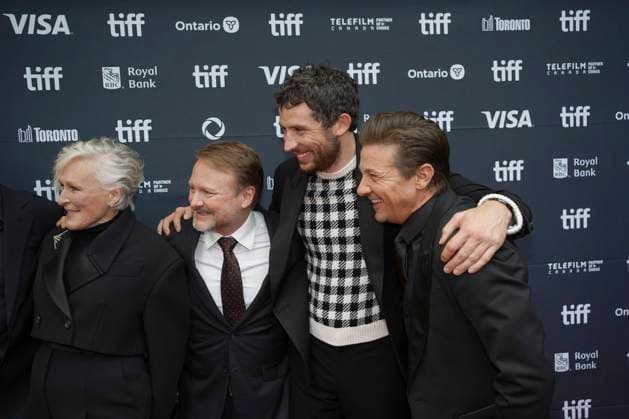 2025 Toronto International Film Festival - Wake Up Dead Man: A Knives Out Mystery Premiere (L-R) Glenn Close, Rian Johnson, Josh O Connor, Jeremy Renner, attend the red carpet for the ˜Wake Up Dead Man: A Knives Out Mystery™ premiere during the 2025 Toronto International Film Festival at Princess of Wales Theatre. on September 6, 2025 in Toronto, Canada. (Photo by Leonardo Ramirez Eyepix Group) Copyright: xLeonardoxRamirez xEyepixxGroupx LR_06092025_167823