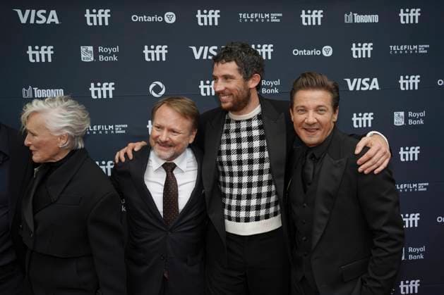 2025 Toronto International Film Festival - Wake Up Dead Man: A Knives Out Mystery Premiere (L-R) Glenn Close, Rian Johnson, Josh O Connor, Jeremy Renner, attend the red carpet for the ˜Wake Up Dead Man: A Knives Out Mystery™ premiere during the 2025 Toronto International Film Festival at Princess of Wales Theatre. on September 6, 2025 in Toronto, Canada. (Photo by Leonardo Ramirez Eyepix Group) Copyright: xLeonardoxRamirez xEyepixxGroupx LR_06092025_167824