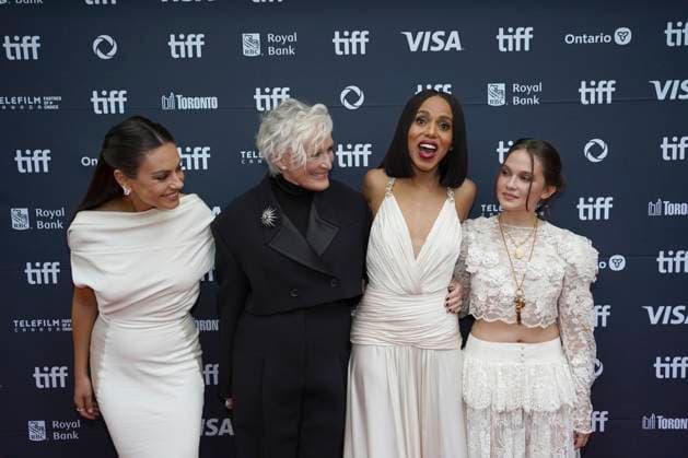2025 Toronto International Film Festival - Wake Up Dead Man: A Knives Out Mystery Premiere (L-R) Mila Kunis, Glenn Close, Kerry Washington, and Cailee Spaeny attend the red carpet for the ˜Wake Up Dead Man: A Knives Out Mystery™ premiere during the 2025 Toronto International Film Festival at Princess of Wales Theatre. on September 6, 2025 in Toronto, Canada. (Photo by Leonardo Ramirez Eyepix Group) Copyright: xLeonardoxRamirez xEyepixxGroupx LR_06092025_167858