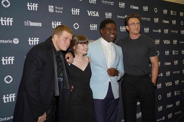 2025 Toronto International Film Festival - Sacrifice Premiere (L-R) Yung Lean, Jade Croot, Sam Richardson,Chris Evans attend the red carpet for the ˜Sacrifice™ premiere during the 2025 Toronto International Film Festival at Princess of Wales Theatre. on September 6, 2025 in Toronto, Canada. (Photo by Leonardo Ramirez Eyepix Group) Copyright: xLeonardoxRamirez xEyepixxGroupx LR_06092025_168192