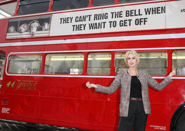 Joanna Lumley launches the Compassions 2012 campaign in Trafalgar Square. The campaign is launched as a protest against live animal exports London, England - 05.01.12, London, United Kingdom WENN 3670804.jpg