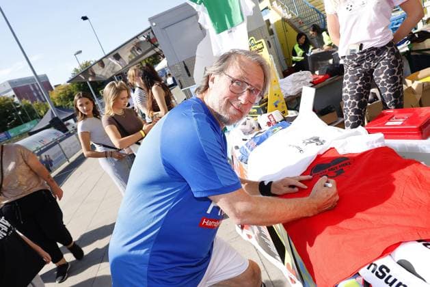 Bjarne Maedel beim Benefiz Fussballspiel Kicken mit Herz zugunsten der Kinder Herzstation der Universitaetsklinik Eppendorf (UKE) am 7.09.2025 in Hamburg Kicken mit Herz 2025 Benefiz Event in Hamburg