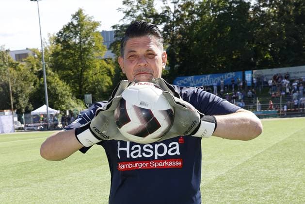 Tim Maelzer beim Benefiz Fussballspiel Kicken mit Herz zugunsten der Kinder Herzstation der Universitaetsklinik Eppendorf (UKE) am 7.09.2025 in Hamburg Kicken mit Herz 2025 Benefiz Event in Hamburg