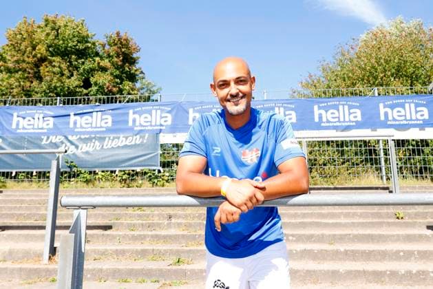 Patrick Abozen beim Benefiz Fussballspiel Kicken mit Herz zugunsten der Kinder Herzstation der Universitaetsklinik Eppendorf (UKE) am 7.09.2025 in Hamburg Kicken mit Herz 2025 Benefiz Event in Hamburg