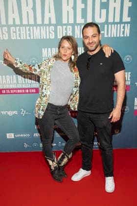 abb Britta Steffenhagen und Walid Al-Atiyat zu Gast auf dem roten Teppich bei der Premiere des Kino Films Maria Reiche Das Geheimnis der Nazca Linien im Delphi Filmpalast am 07.09.2025 in Berlin Berlin Deutschland