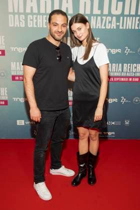 abb Walid Al-Atiyat und Philine Schmoelzer zu Gast auf dem roten Teppich bei der Premiere des Kino Films Maria Reiche Das Geheimnis der Nazca Linien im Delphi Filmpalast am 07.09.2025 in Berlin Berlin Deutschland