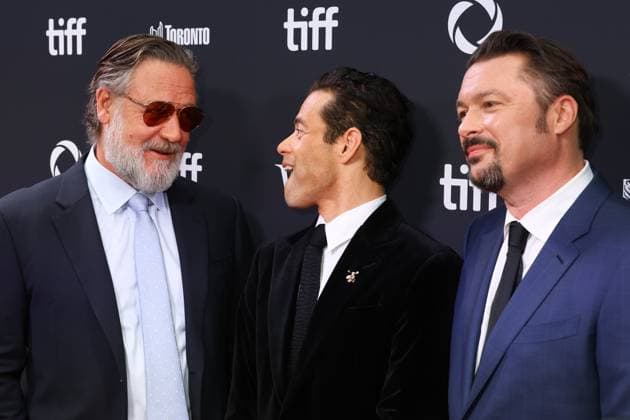 50eme Festival du Film de Toronto 7 Septembre 2025 50th Toronto International Film Festival Red carpet of the film Nuremberg Russell Crowe, Rami Malek and James Vanderbilt 448426 2025 09 07 Toronto Canada  Copyright: xIsabellexVautierx xStarfacex STAR_448426_123