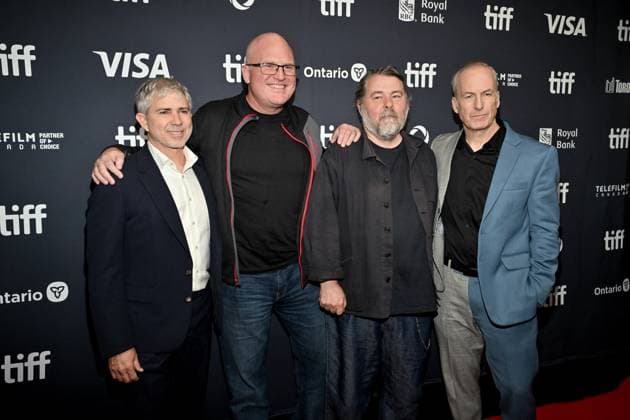 Toronto Normal Screening Marc Provissiero, Derek Kolstad, Ben Wheatley and Bob Odenkirk attending the screening of the movie Normal ahead of Toronto International Film Festival (TIFF) in Toronto, Canada on September 7, 2025. Photo by Julien Reynaud APS-Medias ABACAPRESS.COM Toronto Canada  Copyright: xReynaudxJulien APS-Medias ABACAx