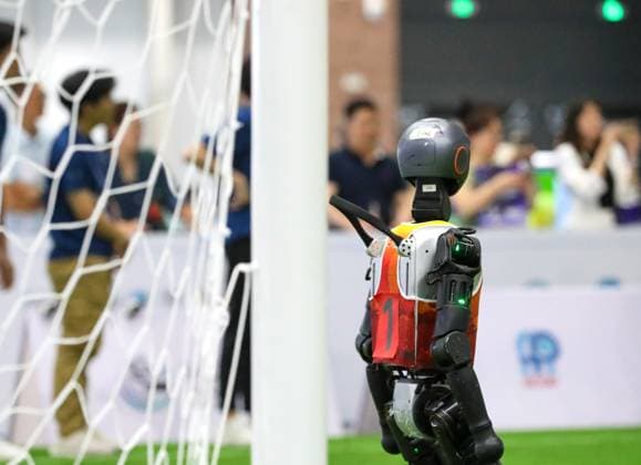2025 Asia-Pacific Robot World Cup Qingdao International Invitational Football Tournament in Qingdao QINGDAO, CHINA - SEPTEMBER 8, 2025 - Robots participate in the 2025 Asia-Pacific Robot World Cup Qingdao International Invitational Football Tournament in Qingdao, Shandong Province, China on September 8, 2025. Qingdao Shandong China  Copyright: xCFOTOx i1757365990995