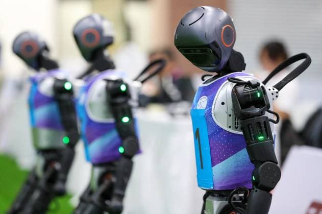 2025 Asia-Pacific Robot World Cup Qingdao International Invitational Football Tournament in Qingdao QINGDAO, CHINA - SEPTEMBER 8, 2025 - Robots participate in the 2025 Asia-Pacific Robot World Cup Qingdao International Invitational Football Tournament in Qingdao, Shandong Province, China on September 8, 2025. Qingdao Shandong China  Copyright: xCFOTOx i1757365991352