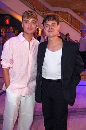 Jonas Wuttke, Loris Zimmerli bei der Deutschlandpremiere der Disney+ Original-Serie CALL MY AGENT BERLIN im Colosseum Kino in Berlin am 08.09.2025