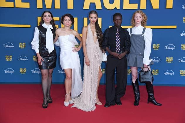 Seyneb Saleh, Janina Elkin, Taynara Silva-Wolf, Benny O. Arthur, Dana Herfurth bei der Deutschlandpremiere der Disney+ Original-Serie CALL MY AGENT BERLIN im Colosseum Kino in Berlin am 08.09.2025