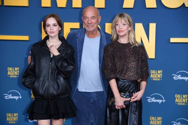 Emilia Schüle, Heiner Lauterbach, Heike Makatsch bei der Deutschlandpremiere der Disney+ Original-Serie CALL MY AGENT BERLIN im Colosseum Kino in Berlin am 08.09.2025