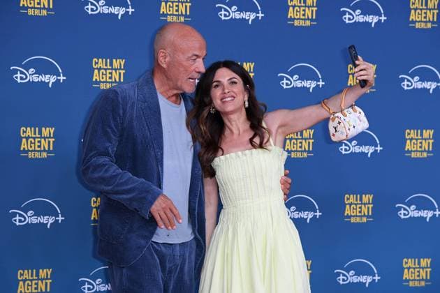 Heiner Lauterbach mit Ehefrau Viktoria Lauterbach bei der Deutschlandpremiere der Disney+ Original-Serie CALL MY AGENT BERLIN im Colosseum Kino in Berlin am 08.09.2025