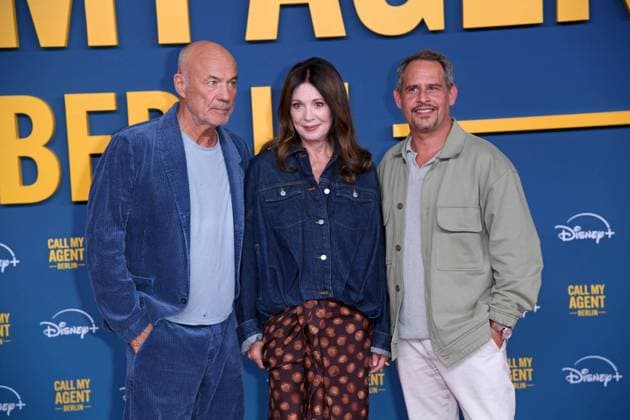 Heiner Lauterbach, Iris Berben, Moritz Bleibtreu bei der Deutschlandpremiere der Disney+ Original-Serie CALL MY AGENT BERLIN im Colosseum Kino in Berlin am 08.09.2025