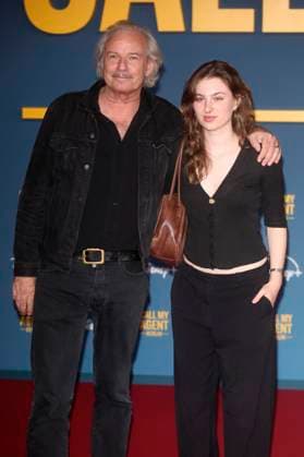 Leander Haußmann mit Tochter Kunigunde Haußmann bei der Premiere der Disney+ Serie Call My Agent Berlin im Colosseum Kino. Berlin, 08.09.2025