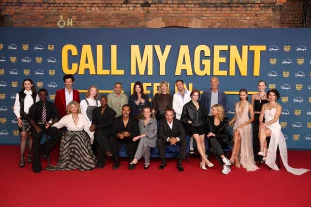 Seyneb Saleh, Benny O. Arthur, Vladimir Korneev, Gabrielle Scharnitzky, Dana Herfurth, Florence Kasumba, Moritz Bleibtreu, Michael Klammer, Iris Berben, Karin Hanczewski, Heike Makatsch, Lucas Gregorowicz, Frederick Lau, Emilia Schüle, Heiner Lauterbach, Veronica Ferres, Taynara Silva Wolf, Jana Klinge und Janina Elkin bei der Premiere der Disney+ Serie Call My Agent Berlin im Colosseum Kino. Berlin, 08.09.2025