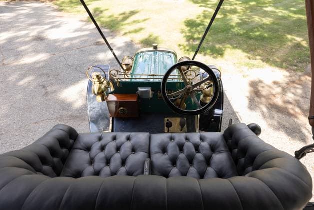 Historic 120-year-old Ford which was first to have engine in front on sale for £200,000 Story from Jam Press (Historic Ford Sale) Pictured: The 1905 Ford Model B Side Entrance Tonneau. Historic 120-year-old Ford which was first to have engine in front on sale for £200,000 An historic 120-year-old Ford car which was the first to have an engine in the front is on sale for £200,000. The 1905 green Model B is one of just seven left in the world. It was also the first to have a four-cylinder engine and is described as historically significant. The vintage car has a top speed of 40mph - which outpaced competitors when it was made. It has been in the same family for at least 60 years. The vehicle is being sold on 9 October by RM Sotheby s  Copyright: xJamxPress DavidxBush CourtesyxofxRMxSotheby s