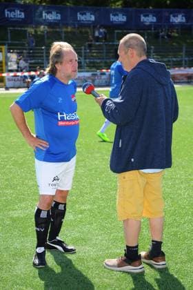 Bjarne Mädel. Benefiz-Fußballspiel KICKEN MIT HERZ, das Duell Promis gegen Ärzte für den guten Zweck im Stadion Hoheluft (SC Victoria Hamburg). Hamburg, 07.09.2025 Bitte Bildunterschrift : IMAGO Michael Wigglesworth