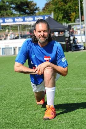 Kai Schwarz. Benefiz-Fußballspiel KICKEN MIT HERZ, das Duell Promis gegen Ärzte für den guten Zweck im Stadion Hoheluft (SC Victoria Hamburg). Hamburg, 07.09.2025 Bitte Bildunterschrift : IMAGO Michael Wigglesworth