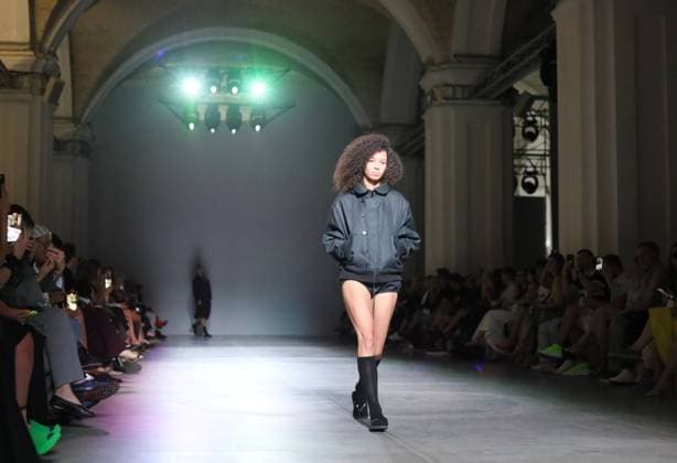 A model demonstrates an outfit during the VIKTORANISIMOV catwalk show during the Ukrainian Fashion Week SS26 at the Mystetskyi Arsenal National Cultural, Art and Museum Complex, Kyiv, Ukraine, September 5, 2025. (Photo by Yuliia Ovsiannikova Ukrinform) VIKTORANISIMOV catwalk show at Ukrainian Fashion Week SS26 in KyivVIKTORANISIMOV catwalk show at Ukrainian Fashion Week SS26 in Kyiv  Copyright: xYuliiaxOvsiannikovax
