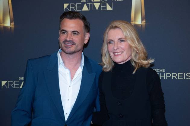Maria FURTWAENGLER, Schauspielerin, Furtwängler, Christoph PELLANDER, Produzent Degeto, Roter Teppich, Red Carpet Show, Ankunft, arrival, Verleihung des Deutschen Fernsehpreises, Die Nacht der Kreativen - Der Deutsche Fernsehpreis 2025, Deutscher Fernsehpreis 2025 in der Flora Koeln, am 09.09.2025.