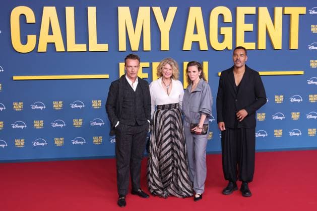 08.09.2025, Lucas Gregorowicz, Gabriele Scharnitzky, Karin Hanczewski und Michael Klammer zur Premiere von Call My Agent: Berlin, Colosseum Kino, Berlin, Berlin