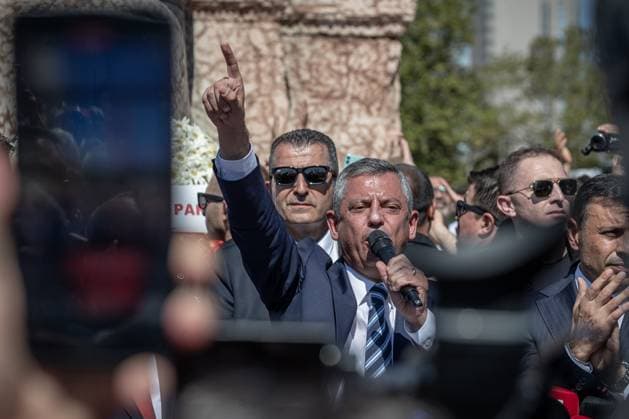September 9, 2025, Stanbul, Turkey: CHP General Chairman Özgür Özel speaks during the event. The Istanbul 45th Civil Court of First Instance, in a decision taken on 2nd September, annulled the Republican People s Party (CHP) Istanbul 38th Ordinary Provincial Congress which was held on 8th October 2023. Subsequently, a trustee was appointed to the Istanbul Provincial Organisation, and former CHP Deputy Chairman Gürsel Tekin, was appointed as provincial chairman by court order, replacing the current provincial chairman Özgür Ã‡elik. The CHP laid a wreath at Taksim Square to mark the 102nd anniversary of its founding. CHP General Chairman Özgür Özel and the dismissed CHP Istanbul Provincial Chairman Özgür Ã‡elik attended the event, - ZUMAs197 20250909_aaa_s197_067 Copyright: xTunahanxTurhanx