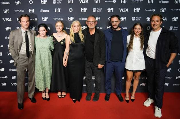 2025 Toronto International Film Festival - The Testament of Ann Lee TORONTO, CANADA - SEPTEMBER 9 : Cast and crew including (L-R) Lewis Pullman, Shannon Woodward, Amanda Seyfried, Mona Fastvold, William Rexer attend the premiere of ‘The Testament of Ann Lee’ during the 2025 Toronto International Film Festival at TIFF Lightbox in Toronto, Ontario, Canada on September 9, 2025. Mert Alper Dervis Anadolu Ontario Canada. Editorial use only. Please get in touch for any other usage.  Copyright: x2025xAnadoluxMertxAlperxDervisx