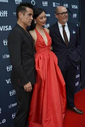 September 9, 2025, Toronto, Ontario, Canada: (L-R) Colin Farrell, Fala Chen and Edward Berger attend the red carpet for the Ã¢â‚¬ËœBallad of a Small PlayerÃ¢â‚¬â ¢ premiere during the 2025 Toronto International Film Festival at The Princess of Wales Theatre. on September 9, 2025 in Toronto, Canada. Toronto Canada - ZUMAe321 20250909_zea_e321_054 Copyright: xLeonardoxRamirezx