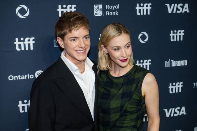 September 9, 2025, Toronto, On, Canada: Mae Martin, left, and Sarah Gadon arrive on the red carpet for Wayward at the Toronto International Film Festival in Toronto on Tuesday, September 9, 2025. Toronto Canada  - ZUMAc35_ 20250909_zaf_c35_120 Copyright: xLauraxProctorx