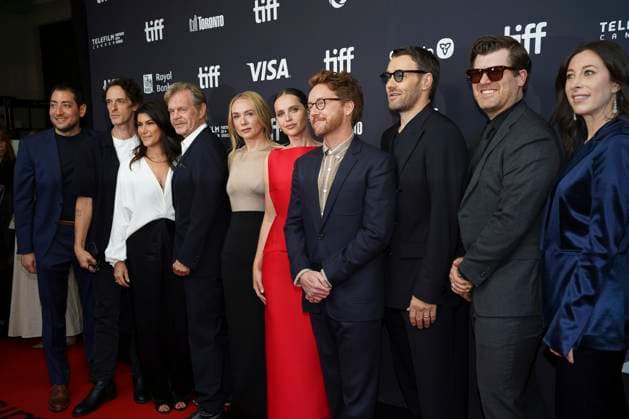 2025 Toronto International Film Festival - ˜Train Dreams™ Premiere (L-R) William H. Macy, Kerry Condon, Felicity Jones, Clint Bentley and Joel Edgerton attend the red carpet for the ˜Train Dreams™ premiere during the 2025 Toronto International Film Festival at Royal Alexandra Theatre. on September 9, 2025 in Toronto, Canada. (Photo by Leonardo Ramirez Eyepix Group) Copyright: xLeonardoxRamirez xEyepixxGroupx LR_09092025_169447