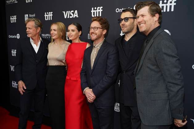 2025 Toronto International Film Festival - ˜Train Dreams™ Premiere (L-R) William H. Macy, Kerry Condon, Felicity Jones, Clint Bentley and Joel Edgerton attend the red carpet for the ˜Train Dreams™ premiere during the 2025 Toronto International Film Festival at Royal Alexandra Theatre. on September 9, 2025 in Toronto, Canada. (Photo by Leonardo Ramirez Eyepix Group) Copyright: xLeonardoxRamirez xEyepixxGroupx LR_09092025_169445