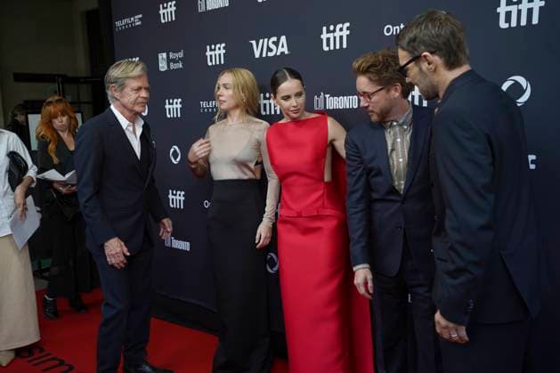 September 9, 2025, Toronto, Ontario, Canada: (L-R) William H. Macy, Kerry Condon, Felicity Jones, Clint Bentley and Joel Edgerton attend the red carpet for the Ã¢â‚¬ËœTrain DreamsÃ¢â‚¬â ¢ premiere during the 2025 Toronto International Film Festival at Royal Alexandra Theatre. on September 9, 2025 in Toronto, Canada. Toronto Canada - ZUMAe321 20250909_zea_e321_214 Copyright: xLeonardoxRamirezx