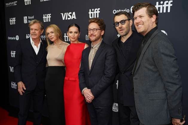 September 9, 2025, Toronto, Ontario, Canada: (L-R) William H. Macy, Kerry Condon, Felicity Jones, Clint Bentley and Joel Edgerton attend the red carpet for the Ã¢â‚¬ËœTrain DreamsÃ¢â‚¬â ¢ premiere during the 2025 Toronto International Film Festival at Royal Alexandra Theatre. on September 9, 2025 in Toronto, Canada. Toronto Canada - ZUMAe321 20250909_zea_e321_252 Copyright: xLeonardoxRamirezx