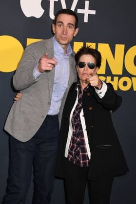 NEW YORK, NY - SEPTEMBER 9: Andrew Ross Sorkin and Kara Swisher at the season four red carpet premiere of Apple TV+ The Morning Show on September 9, 2025 at The Museum of Modern Art in New York City. Copyright: xMediaPunchx