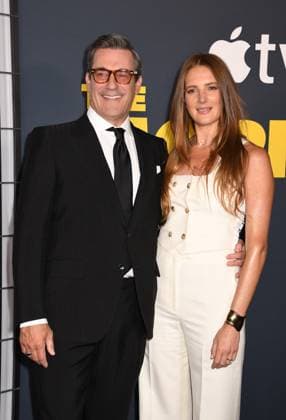 NEW YORK, NY - SEPTEMBER 9: Jon Hamm and Anna Osceola at the season four red carpet premiere of Apple TV+ The Morning Show on September 9, 2025 at The Museum of Modern Art in New York City. Copyright: xMediaPunchx