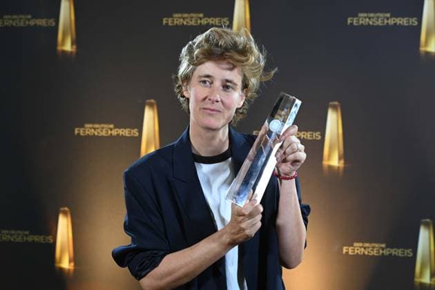 Pia STRIETMANN , Regisseurin, fuer Herrhausen Der Herr des Geldes Preistraegerin Beste Regie Fiktion, Verleihung des Deutschen Fernsehpreises, Die Nacht der Kreativen - Der Deutsche Fernsehpreis 2025, Deutscher Fernsehpreis 2025 in der Flora Koeln, am 09.09.2025.
