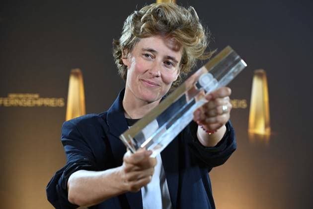 Pia STRIETMANN , Regisseurin, fuer Herrhausen Der Herr des Geldes Preistraegerin Beste Regie Fiktion, Verleihung des Deutschen Fernsehpreises, Die Nacht der Kreativen - Der Deutsche Fernsehpreis 2025, Deutscher Fernsehpreis 2025 in der Flora Koeln, am 09.09.2025.