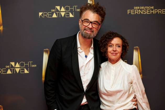 abb Jan Schomburg Regisseur und Maria Schrader zu Gast auf dem roten Teppich bei der Nacht der Kreativen - Der Deutsche Fernsehpreis 2025 in der Flora am 09.09.2025 in Koeln NRW Deutschland