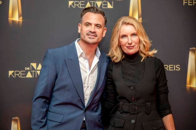 abb Filmproduzent Christoph Pellander Degeto und Schauspielerin Maria Furtwaengler zu Gast auf dem roten Teppich bei der Nacht der Kreativen - Der Deutsche Fernsehpreis 2025 in der Flora am 09.09.2025 in Koeln NRW Deutschland