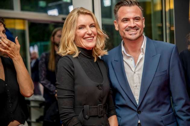 abb Filmproduzent Christoph Pellander Degeto und Schauspielerin Maria Furtwaengler zu Gast auf dem roten Teppich bei der Nacht der Kreativen - Der Deutsche Fernsehpreis 2025 in der Flora am 09.09.2025 in Koeln NRW Deutschland