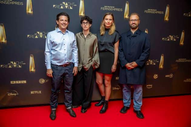 abb Andreas Menn, Andrea Pek, Friederike Hohmuth, Christoph Otto zu Gast auf dem roten Teppich bei der Nacht der Kreativen - Der Deutschen Fernsehpreis 2025 in der Flora am 09.09.2025 in Koeln NRW Deutschland