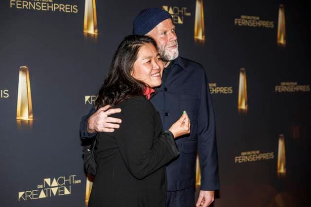 abb Jieun Yi, Tim Kuhn Beste Kamera Fiktion zu Gast auf dem roten Teppich bei der Nacht der Kreativen - Der Deutsche Fernsehpreis 2025 in der Flora am 09.09.2025 in Koeln NRW Deutschland
