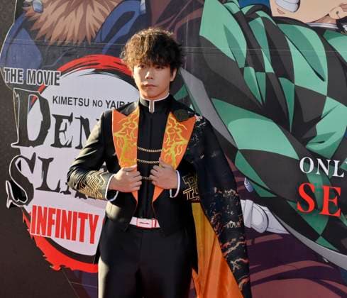 Cast member Aleks Le attends the premiere of the animated motion picture fantasy thriller Demon Slayer: Kimetsu no Yaibi Infinity Castle at the TCL Chinese Theatre in the Hollywood section of Los Angeles on Tuesday, September 9, 2025.  LAP2025090942 JIMxRUYMEN