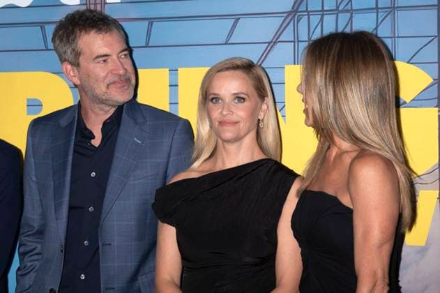 Mark Duplass, Reese Witherspoon und Jennifer Aniston bei der Premiere der 4. Staffel der Apple TV+ Serie The Morning Show im Museum of Modern Art. New York, 09.09.2025