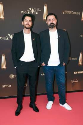 Cagdas Eren Yueksel und Bilal Bahadir bei der Verleihung des Deutschen Fernsehpreises 2025 - Die Nacht der Kreativen in der Flora. Köln, 09.09.2025