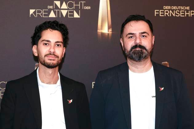 Cagdas Eren Yueksel und Bilal Bahadir bei der Verleihung des Deutschen Fernsehpreises 2025 - Die Nacht der Kreativen in der Flora. Köln, 09.09.2025