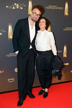 Jan Schomburg und Maria Schrader bei der Verleihung des Deutschen Fernsehpreises 2025 - Die Nacht der Kreativen in der Flora. Köln, 09.09.2025