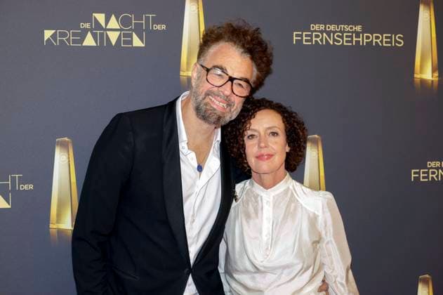 Jan Schomburg und Maria Schrader bei der Verleihung des Deutschen Fernsehpreises 2025 - Die Nacht der Kreativen in der Flora. Köln, 09.09.2025